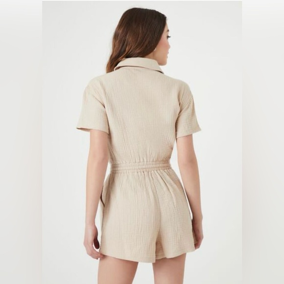 😎 Forever 21 Gauze Tie-Waist Romper - Picture 3 of 9